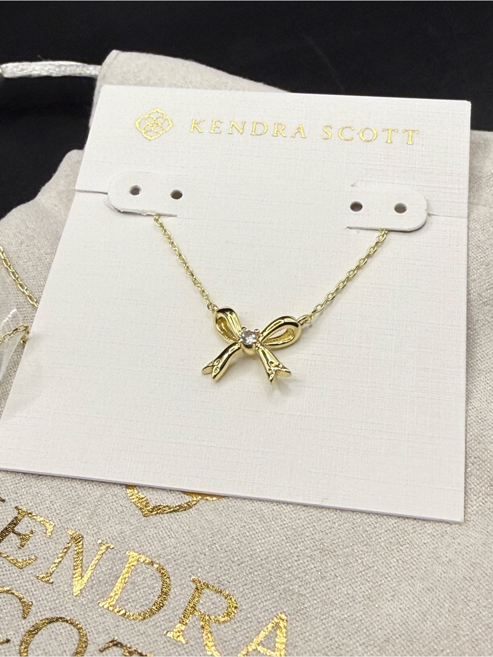 Kendra Scott Tiny Bow Pendant Necklace